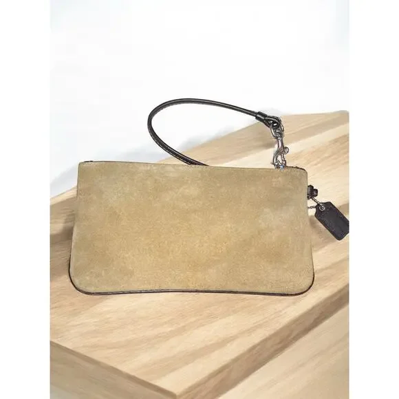 Y2K Coach F12620 Hamptons Suede Large Carryall Bag & Wristlet